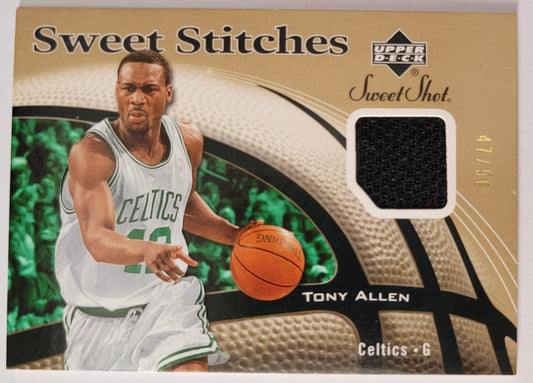 Tony Allen - 2006-07 Sweet Shot Stitches Gold #TA - 47/50