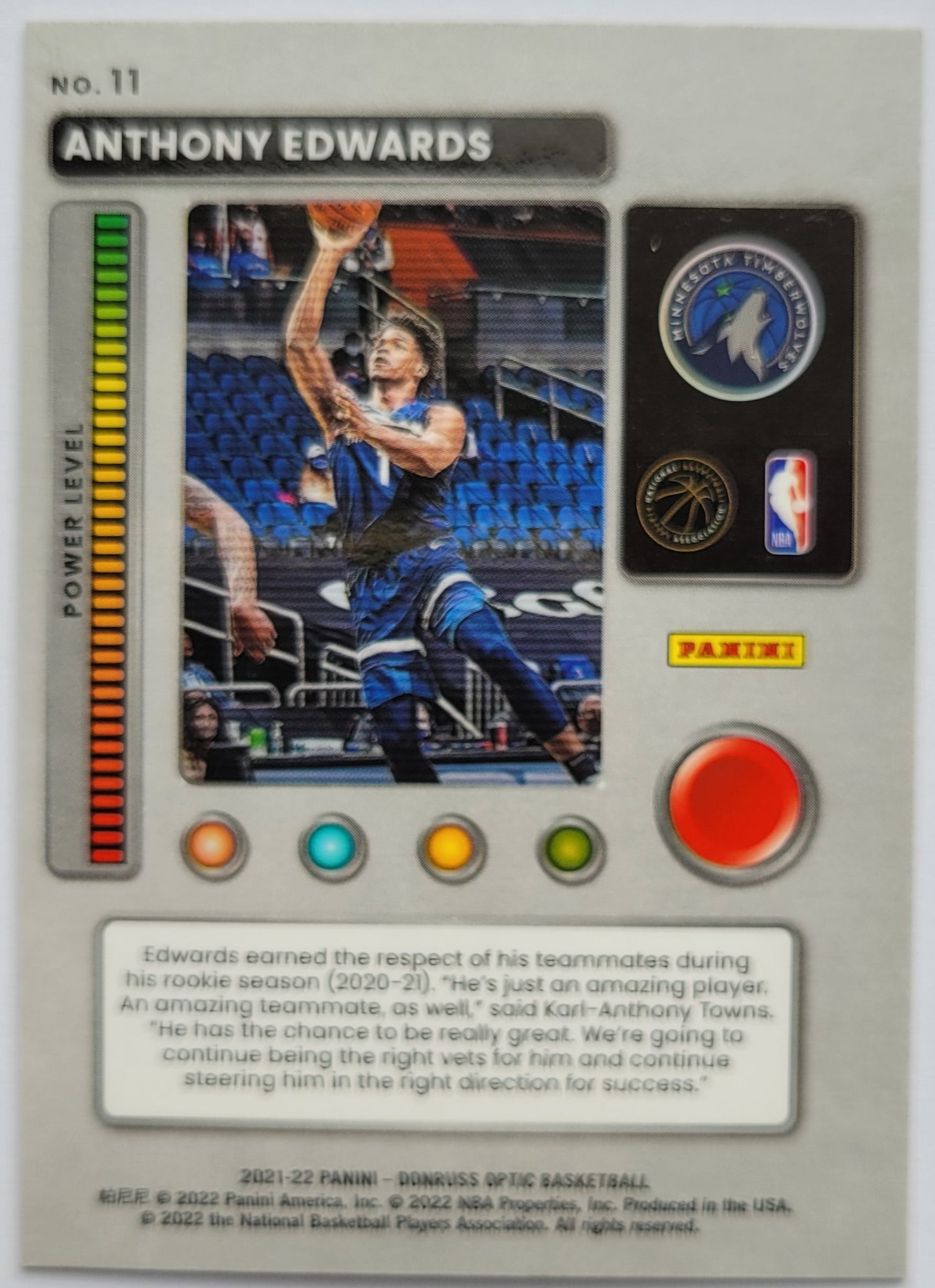 Anthony Edwards - 2021-22 Donruss Optic T-Minus 3...2...1... #11