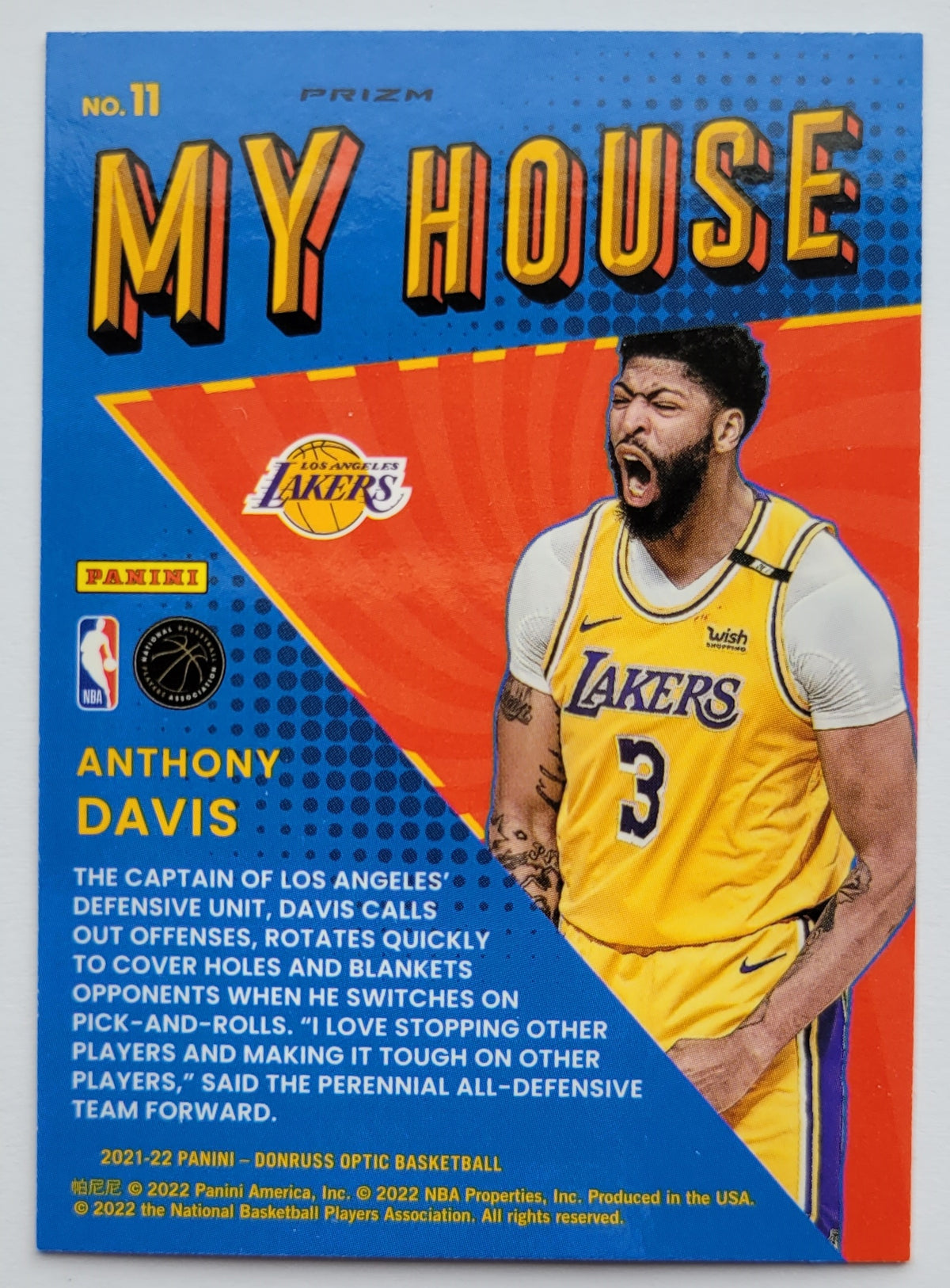 Anthony Davis - 2021-22 Donruss Optic My House Holo #11