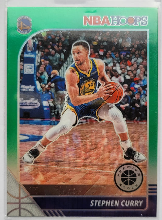 Stephen Curry - 2019-20 Hoops Premium Stock Prizms Green #59