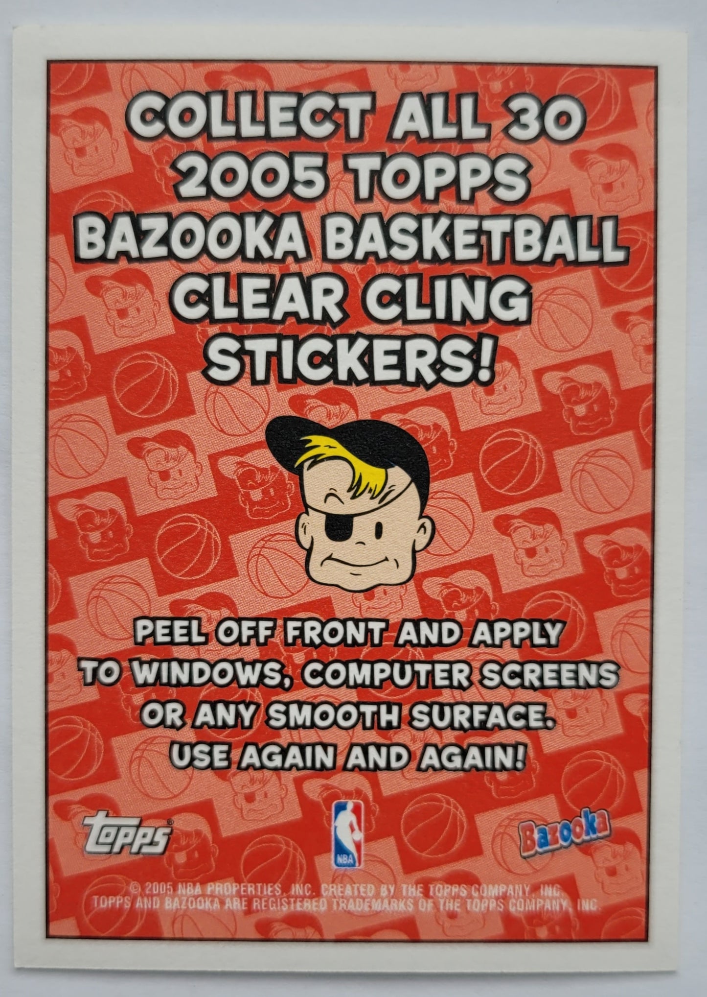 2005-06 Bazooka Window Clings #18 New Jersey Nets