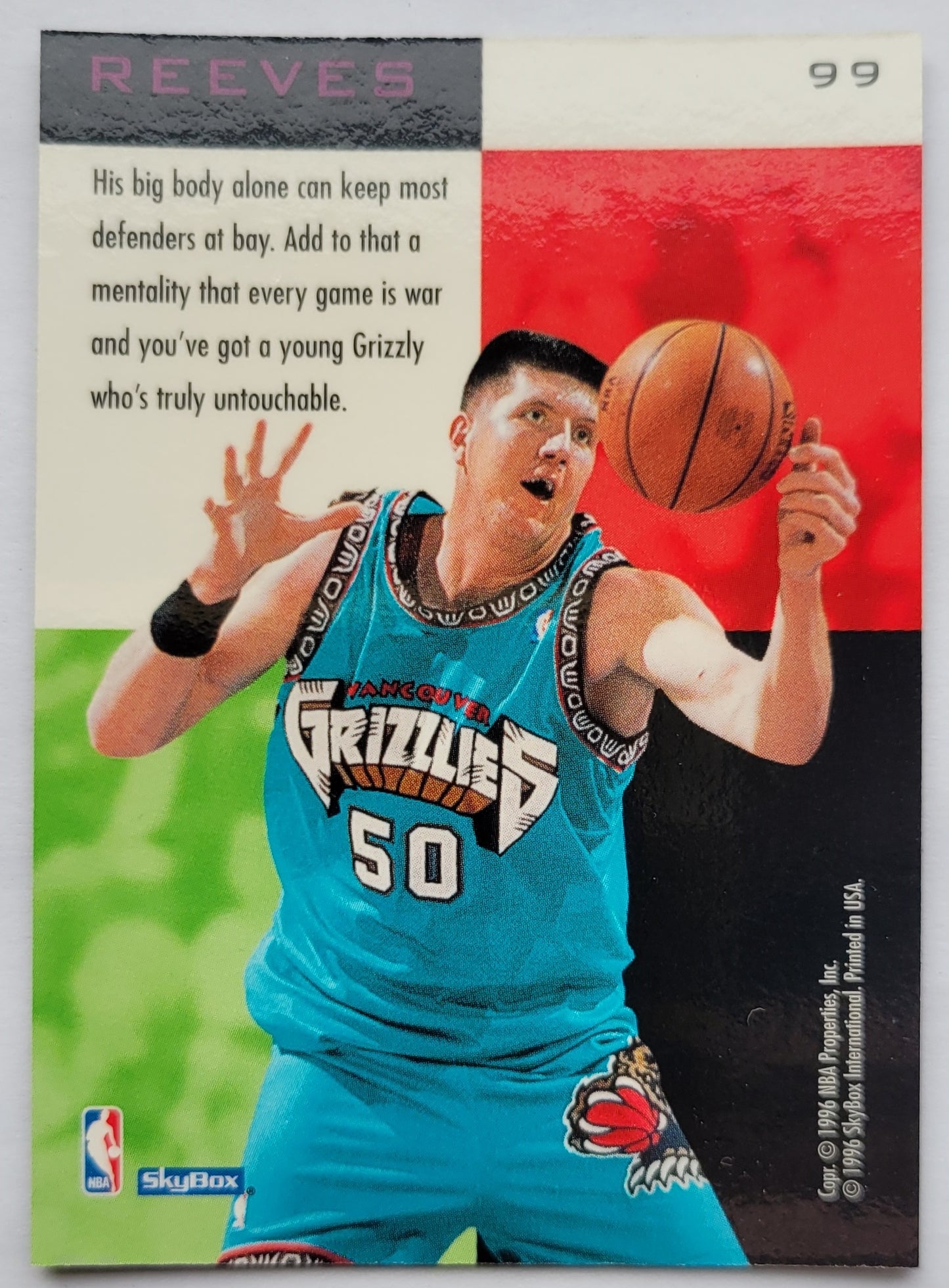 Bryant Reeves - 1995-96 E-XL #99 UNT