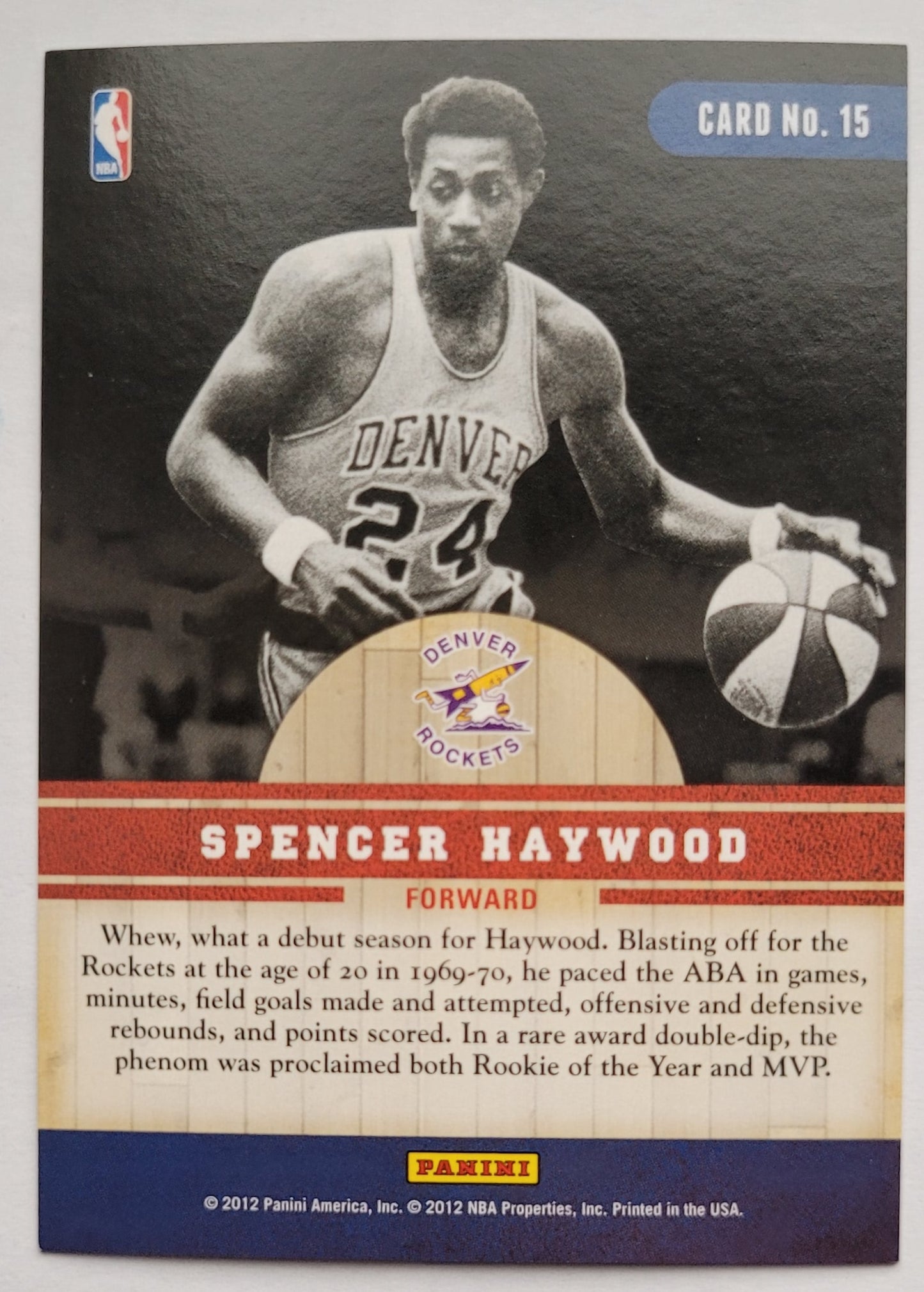 Spencer Haywood - 2011-12 Panini Past and Present Changing Times #15
