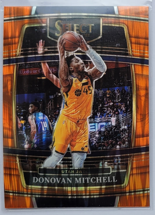 Donovan Mitchell - 2021-22 Select Prizms Orange Flash #83