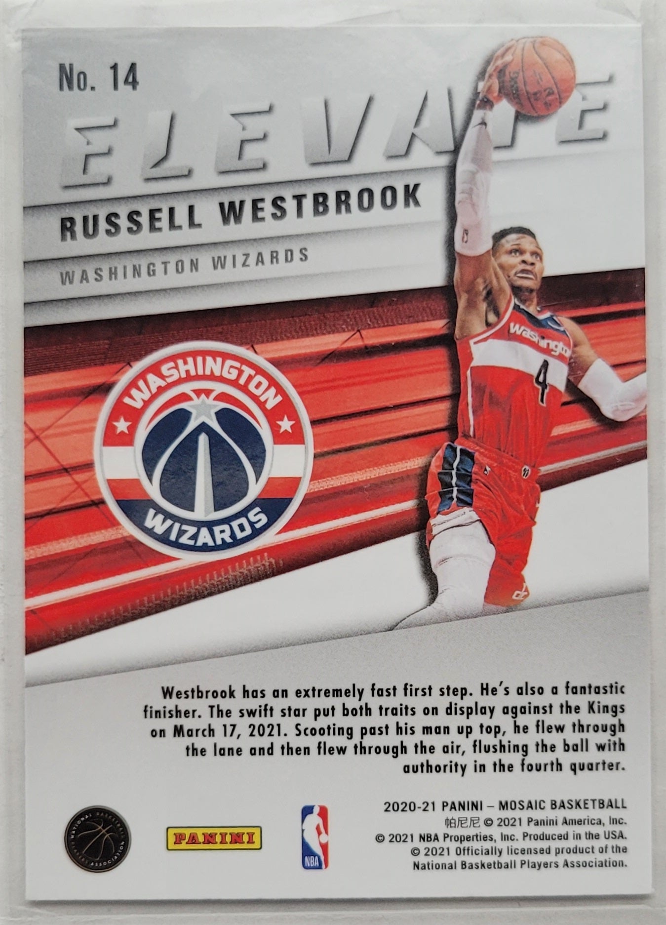 Russell Westbrook - 2020-21 Panini Mosaic Elevate #14