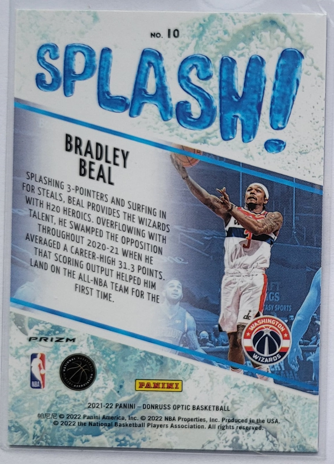 Bradley Beal - 2021-22 Donruss Optic Splash! Holo #10