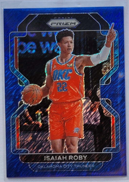 Isaiah Roby - 2021-22 Panini Prizm Prizms Blue Shimmer #133 - 14/30