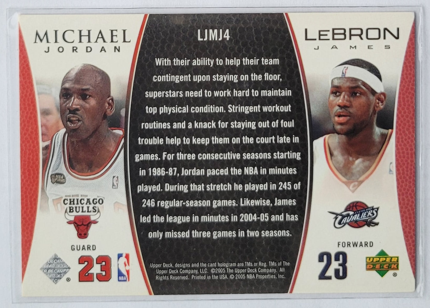Michael Jordan / LeBron James - 2005-06 Upper Deck Michael Jordan/LeBron James #LJMJ4