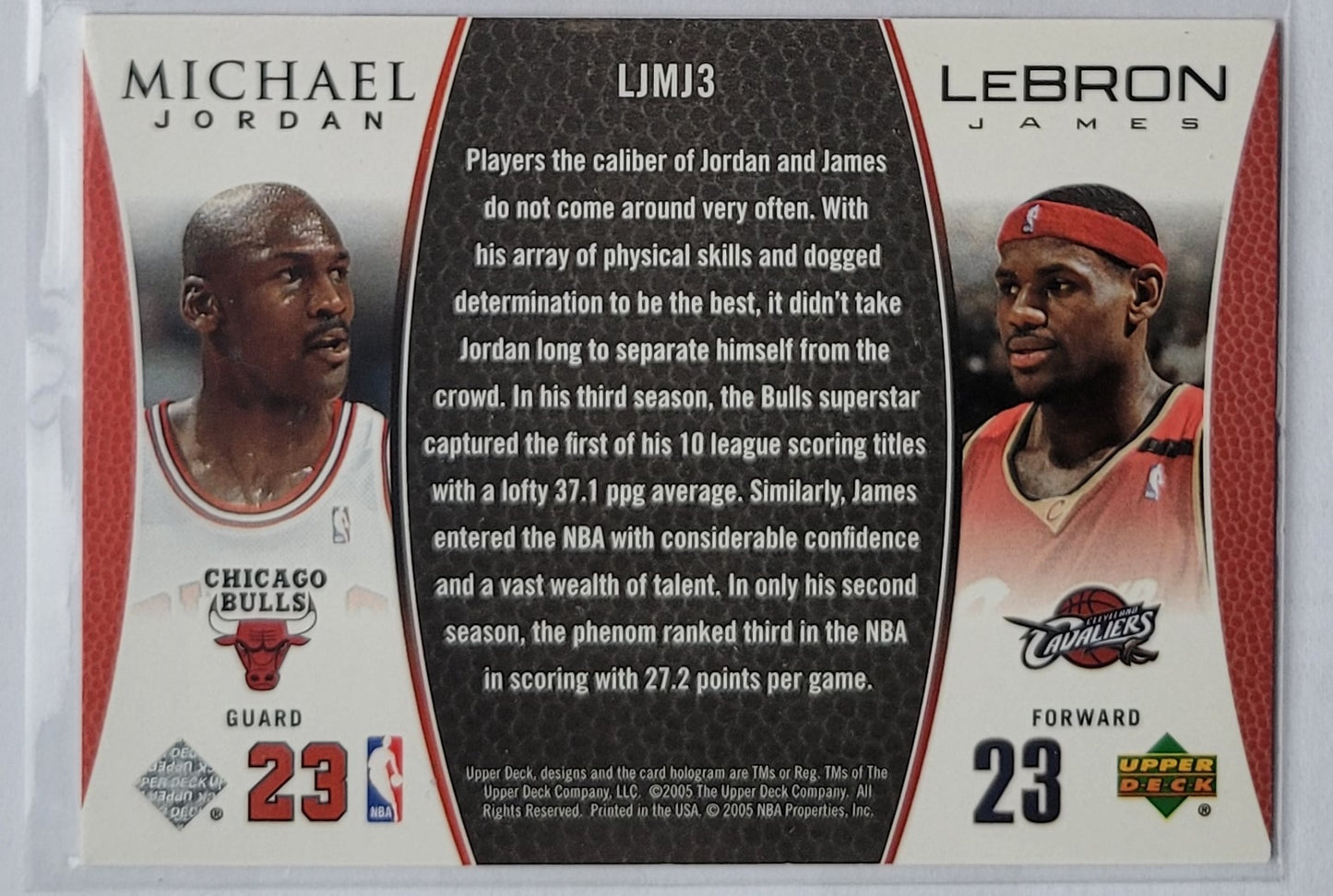 Michael Jordan / LeBron James - 2005-06 Upper Deck Michael Jordan/LeBron James #LJMJ3
