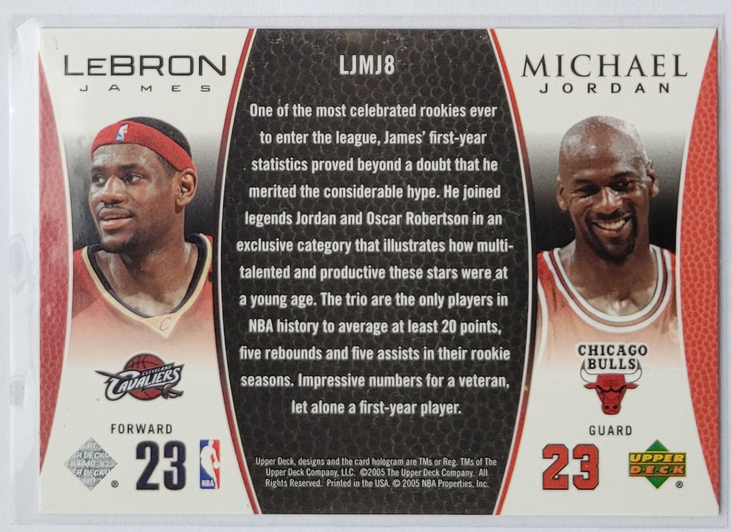 Michael Jordan / LeBron James - 2005-06 Upper Deck Michael Jordan/LeBron James #LJMJ8