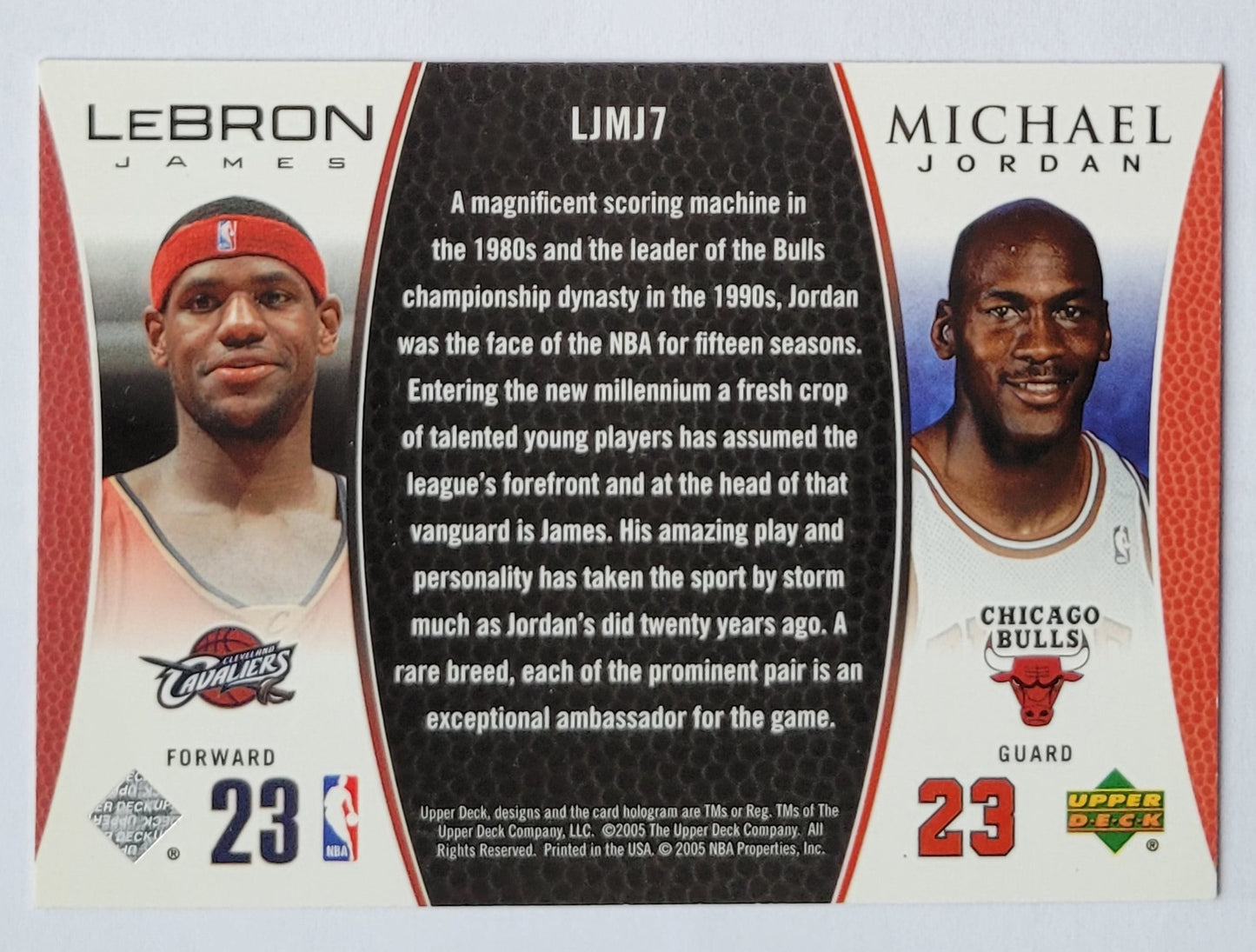 Michael Jordan / LeBron James - 2005-06 Upper Deck Michael Jordan/LeBron James #LJMJ7
