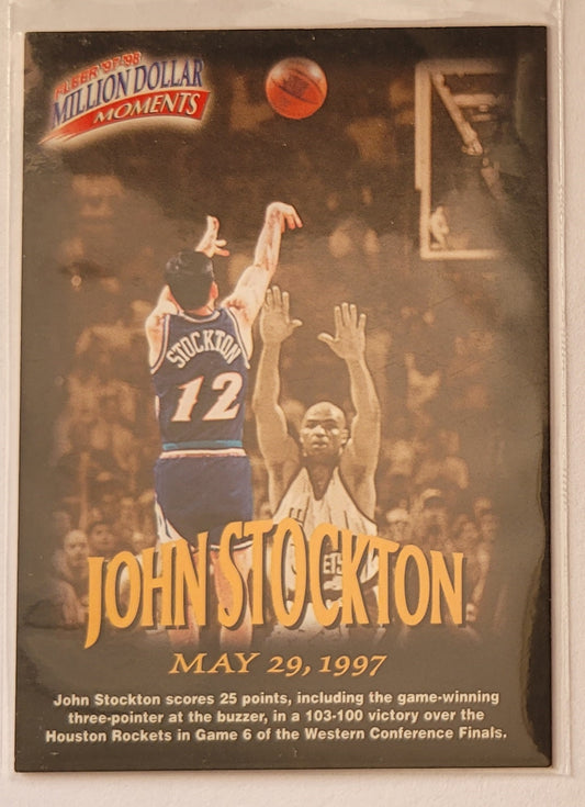 John Stockton - 1997-98 Fleer Million Dollar Moments #28