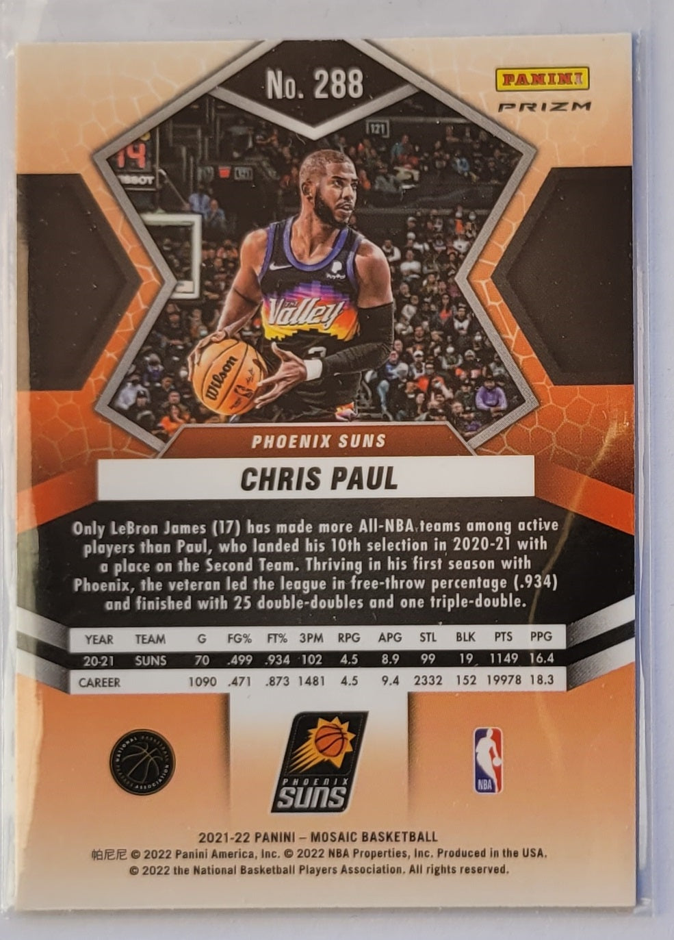 Chris Paul - 2021-22 Panini Mosaic Mosaic Green #288 ALL