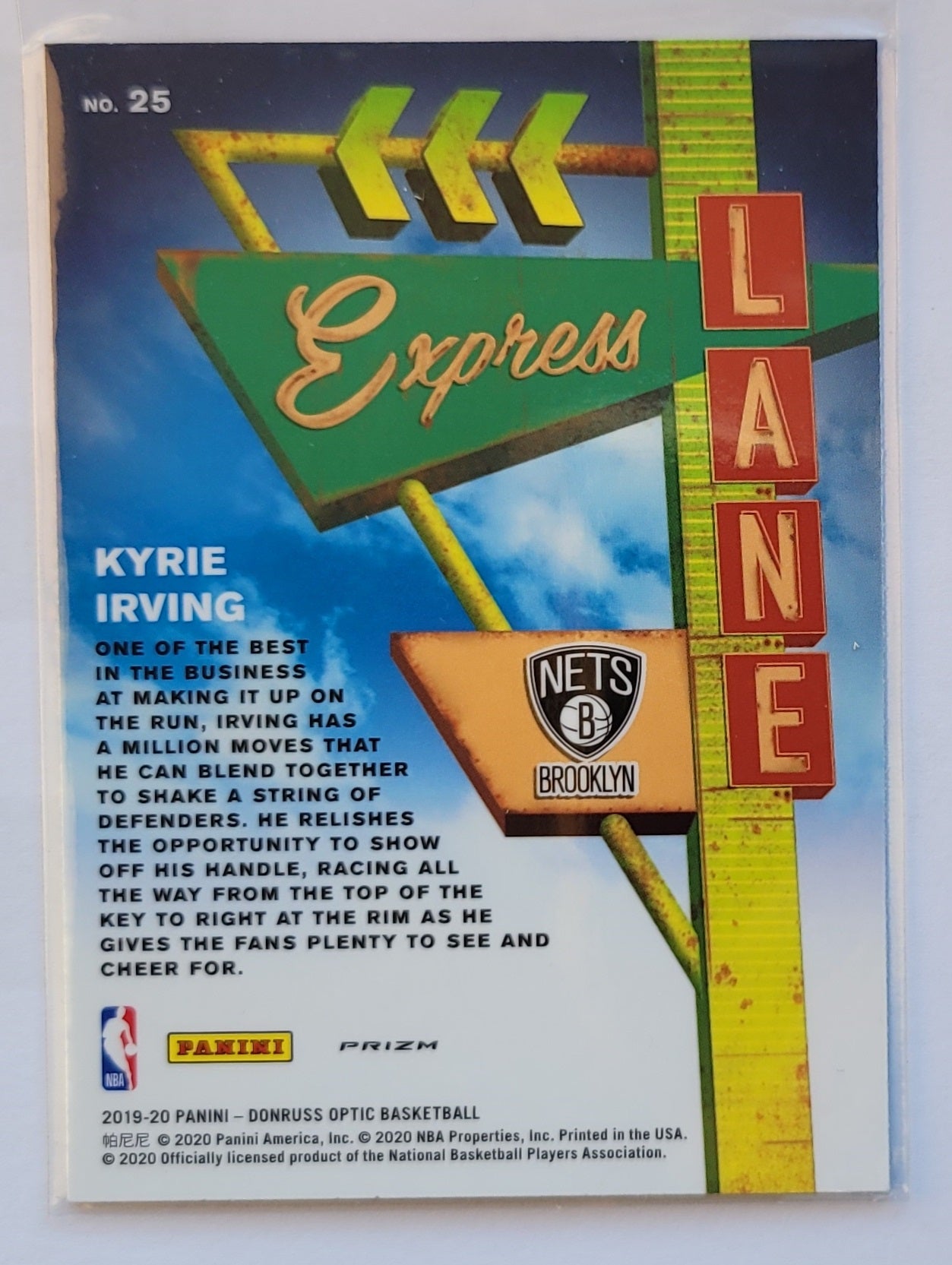Kyrie Irving - 2019-20 Donruss Optic Express Lane Holo #25
