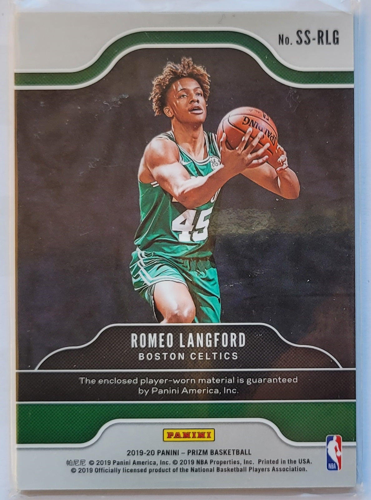 Romeo Langford - 2019-20 Panini Prizm Sensational Swatches #SS-RLG