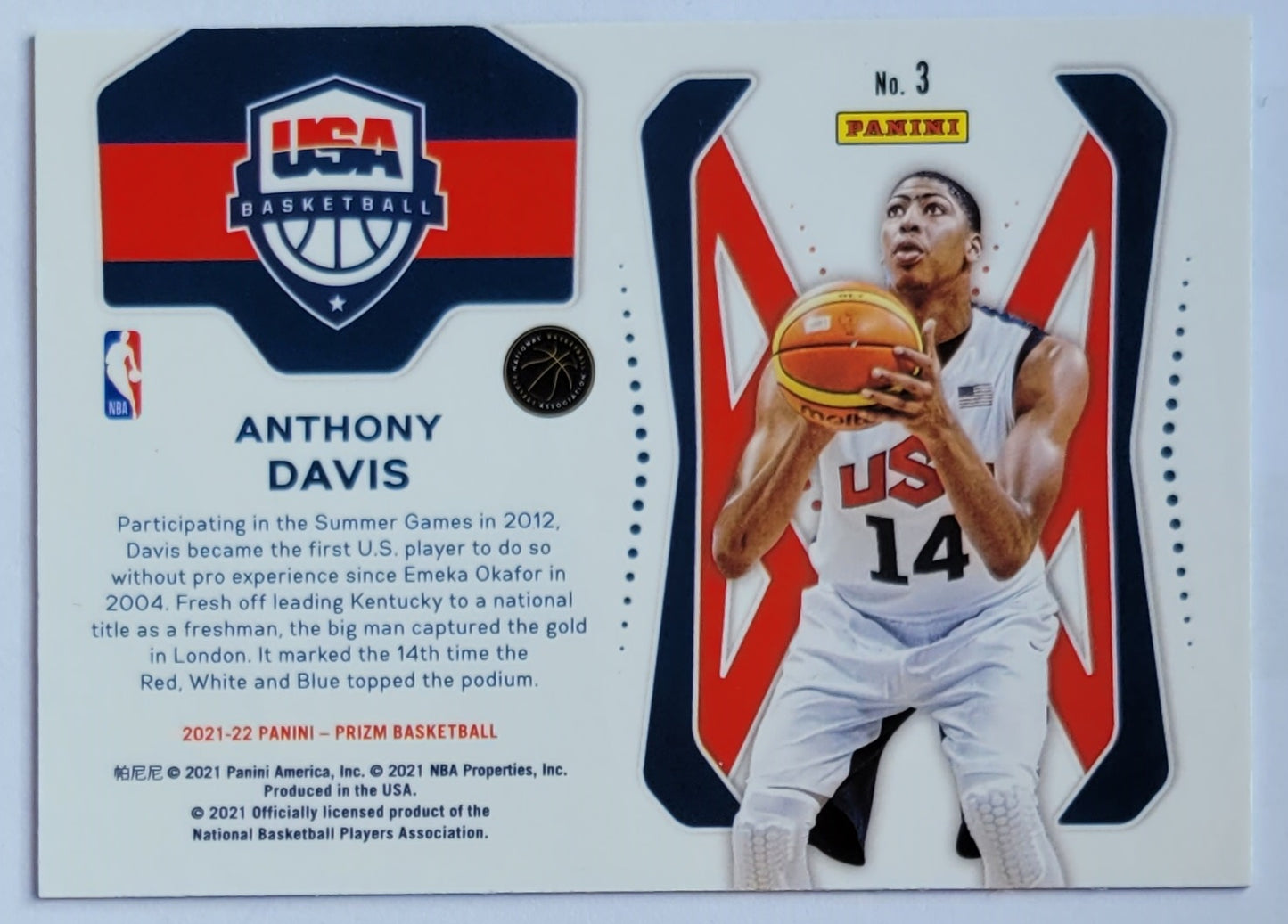 Anthony Davis - 2021-22 Panini Prizm USA Basketball #3