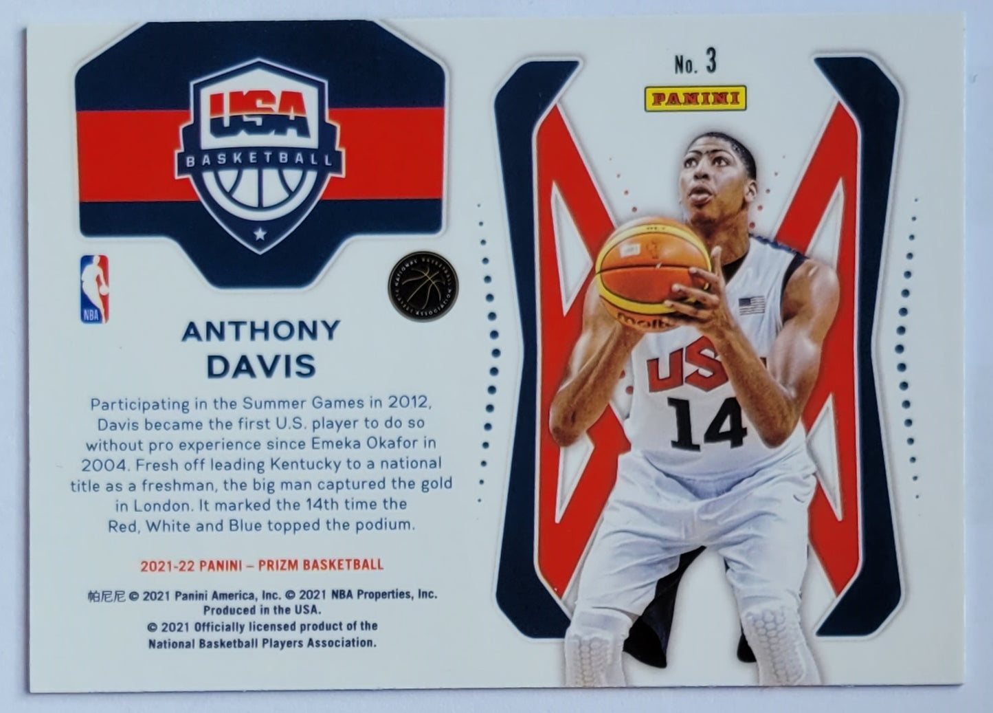 Anthony Davis - 2021-22 Panini Prizm USA Basketball #3