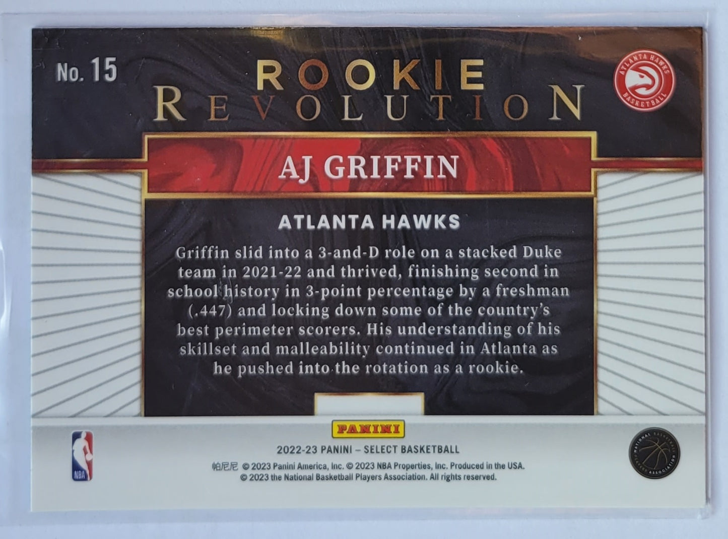 AJ Griffin - 2022-23 Panini Revolution Rookie Revolution #9