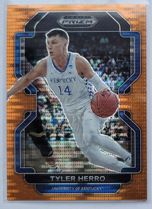 Tyler Herro - 2022-23 Panini Prizm Draft Picks Prizms Orange Pulsar #47 - 20/49