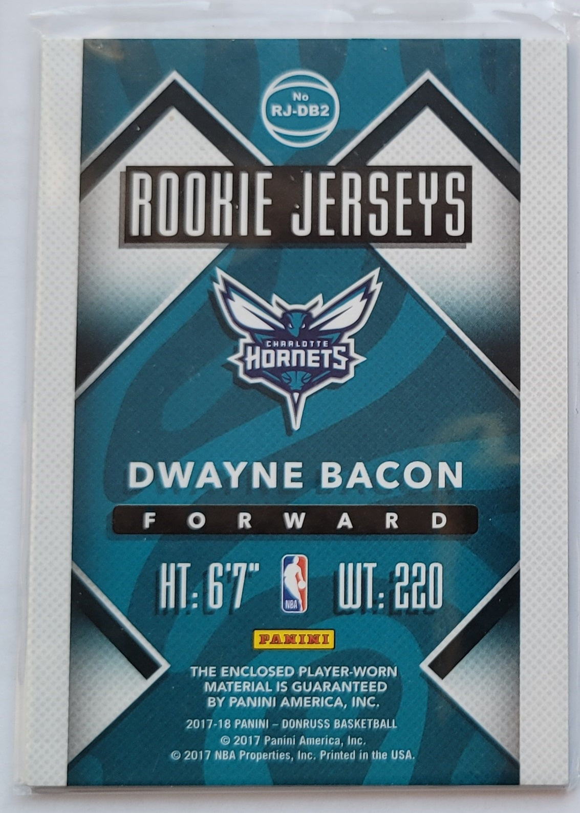 Dwayne Bacon - 2017-18 Donruss Rookie Jerseys #RJ-DB2