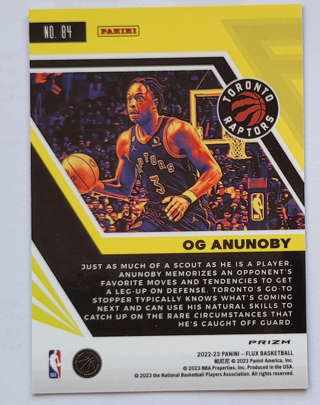 OG Anunoby - 2022-23 Panini Flux Red Cracked Ice #84