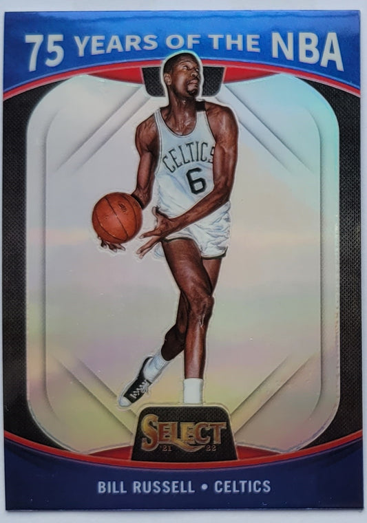 Bill Russell - 2021-22 Panini 75 Years of the NBA Prizms Silver #65 Select