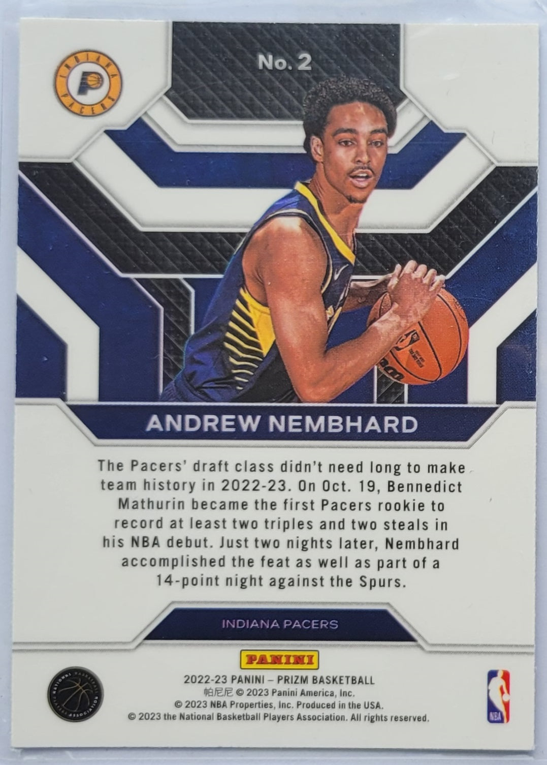 Andrew Nembhard - 2022-23 Panini Prizm Emergent #2