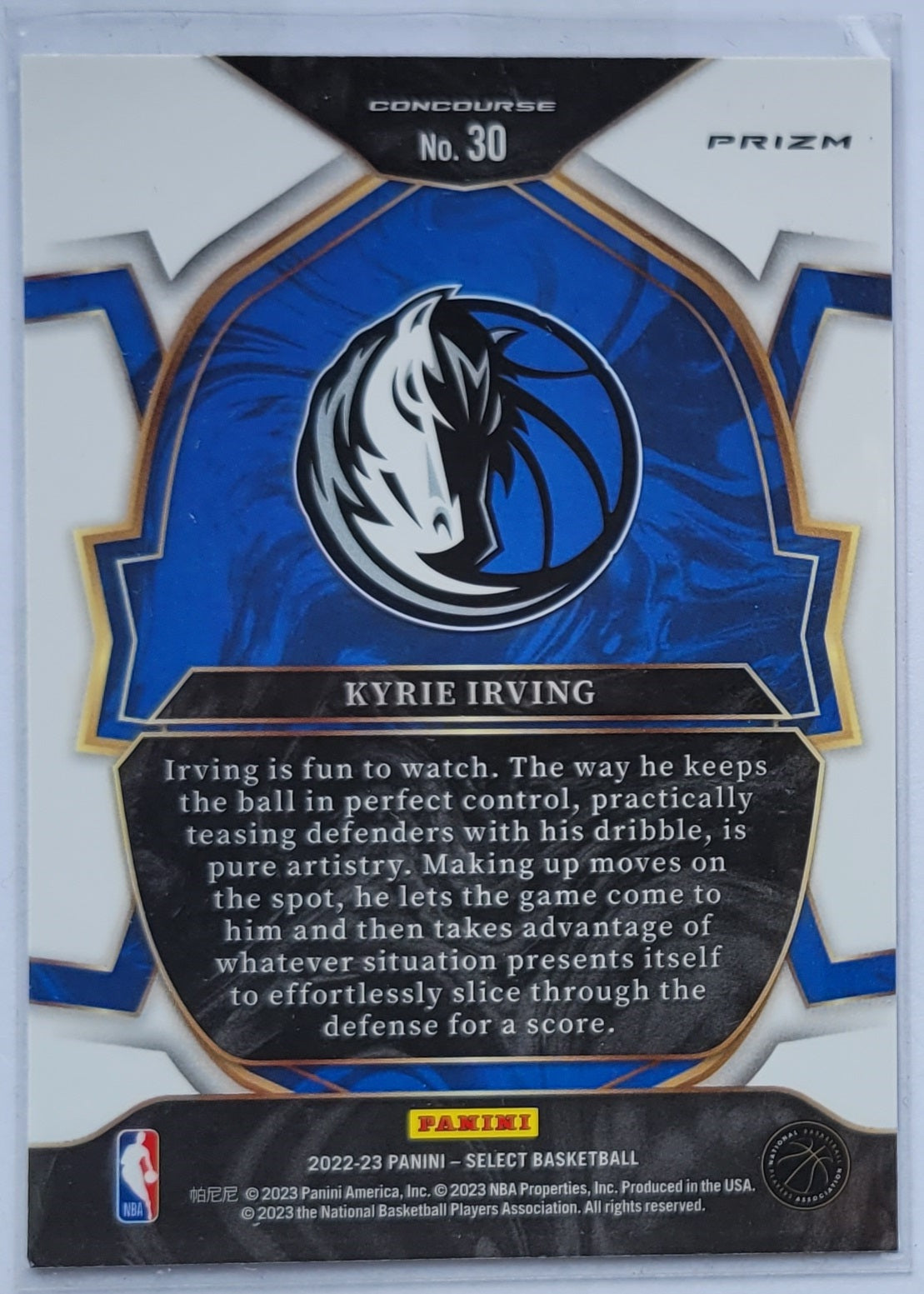 Kyrie Irving - 2022-23 Select Prizms Blue Cracked Ice #30