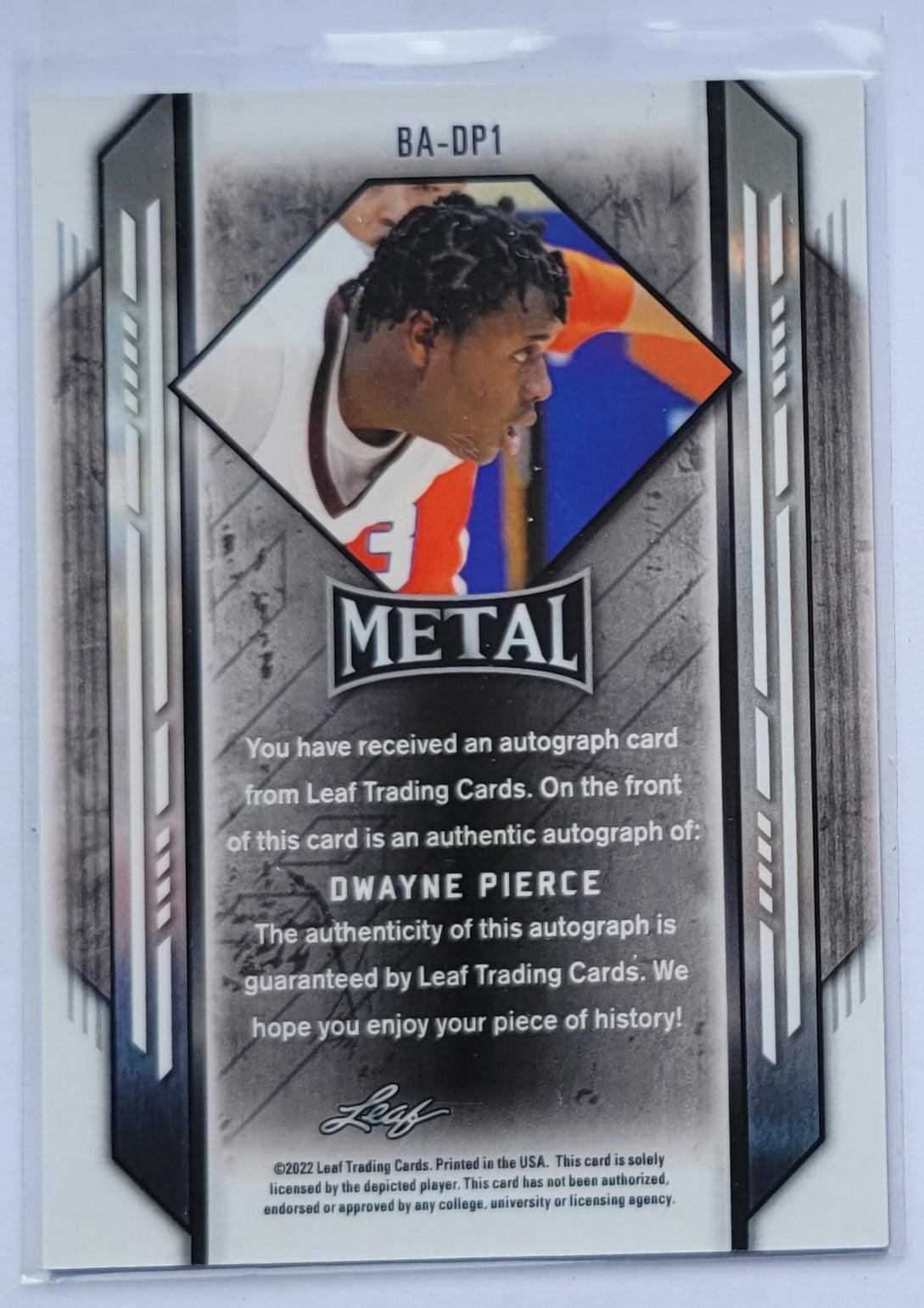 Dwayne Pierce - 2021-22 Leaf Metal #BADP1