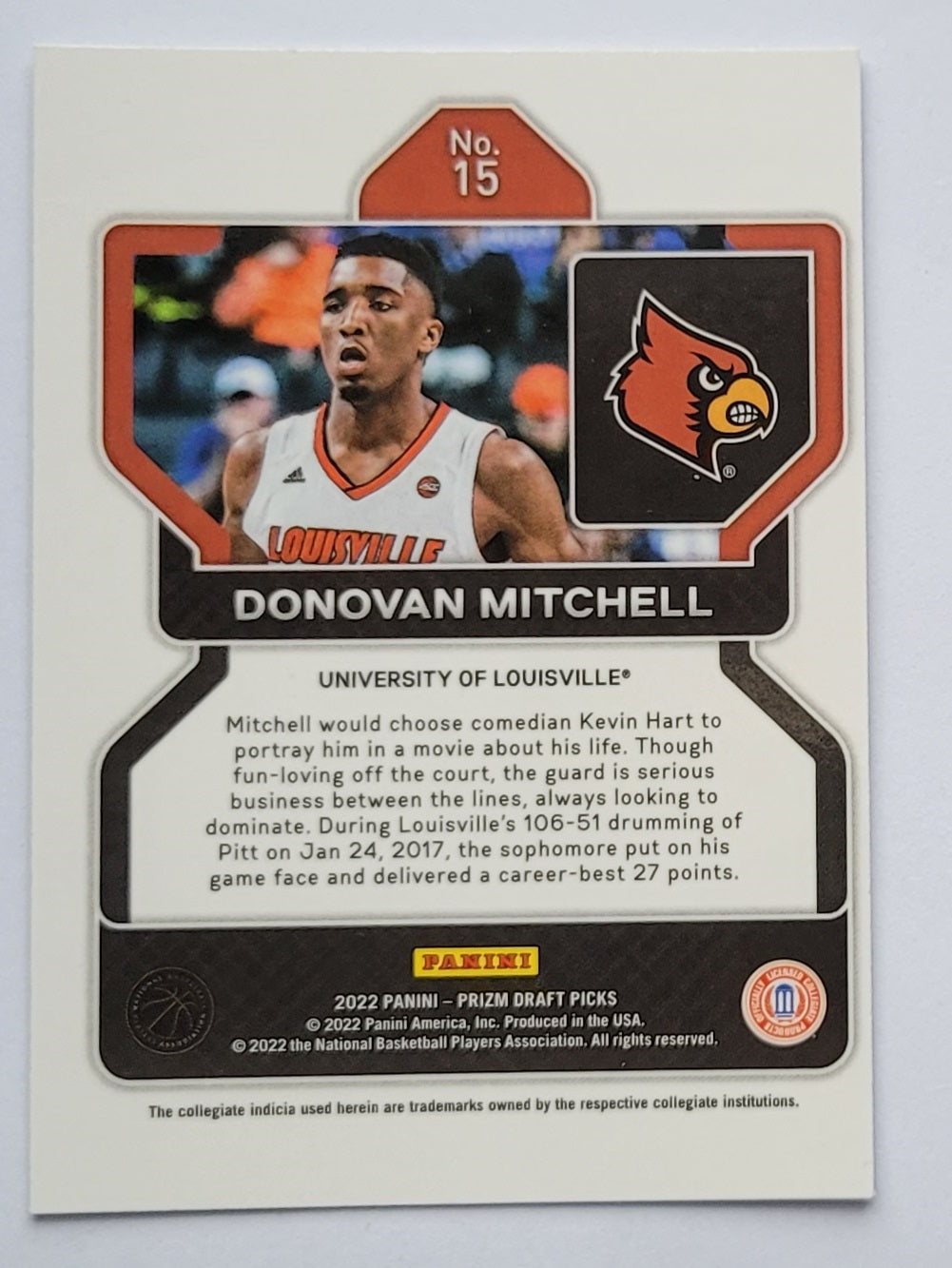 Donovan Mitchell - 2022-23 Panini Prizm Draft Picks #15