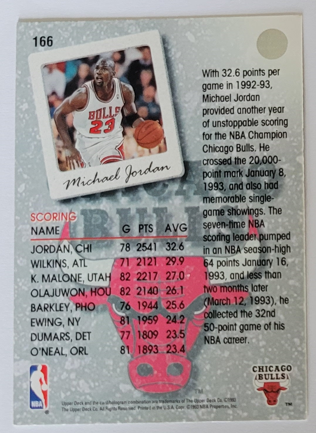 Michael Jordan - 1993-94 Upper Deck #166 SL