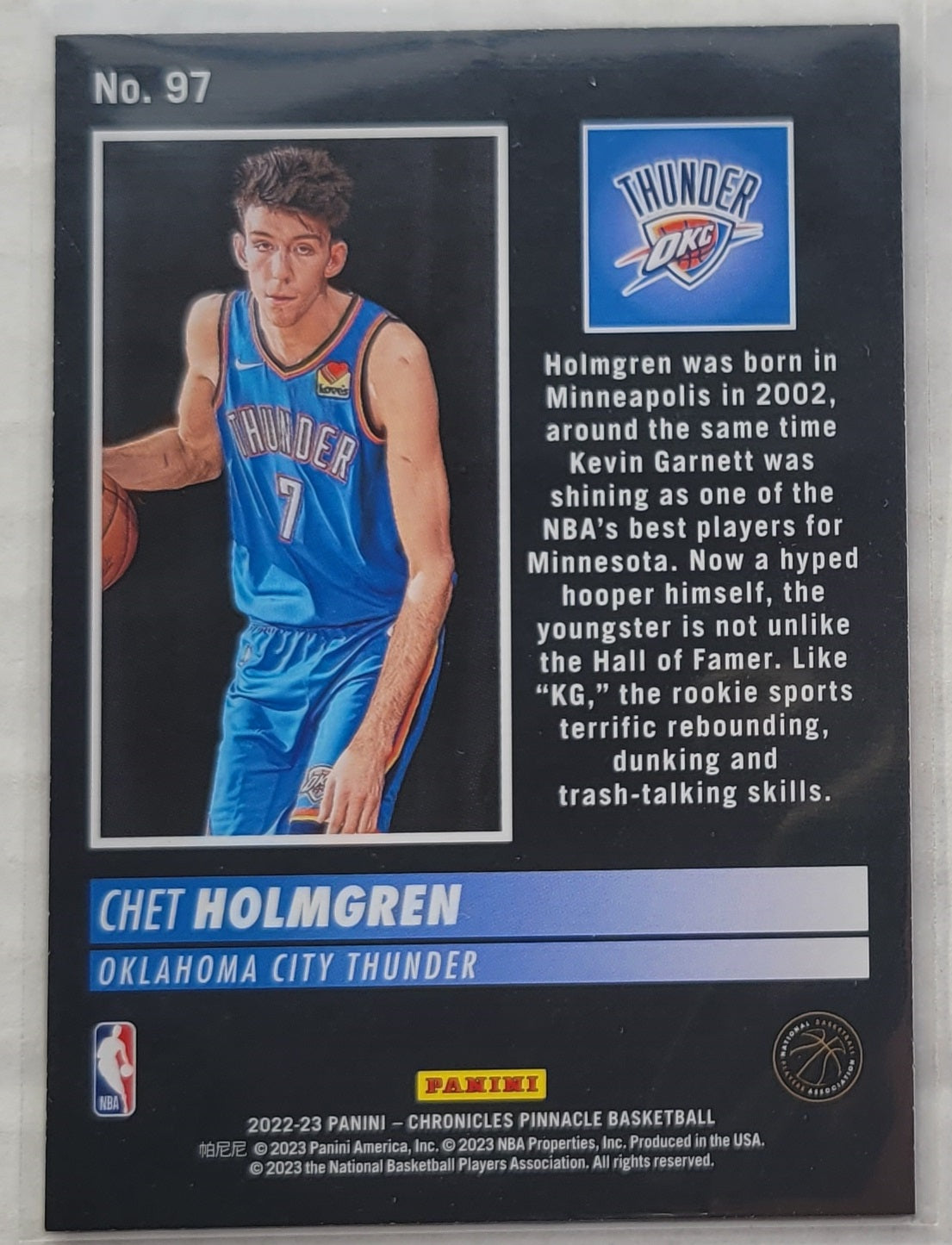 Chet Holmgren - 2022-23 Panini Chronicles #97 Pinnacle RC