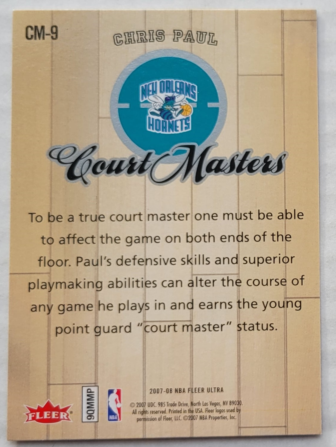 Chris Paul - 2007-08 Ultra SE Court Masters #CM9
