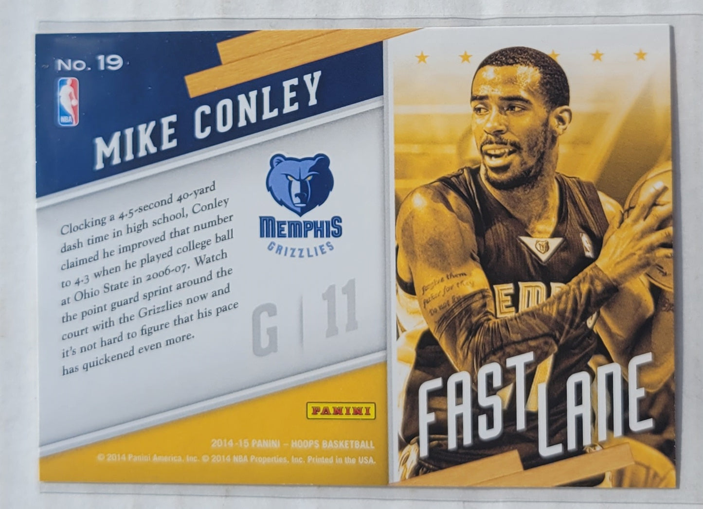 Mike Conley - 2014-15 Hoops Fast Lane #19