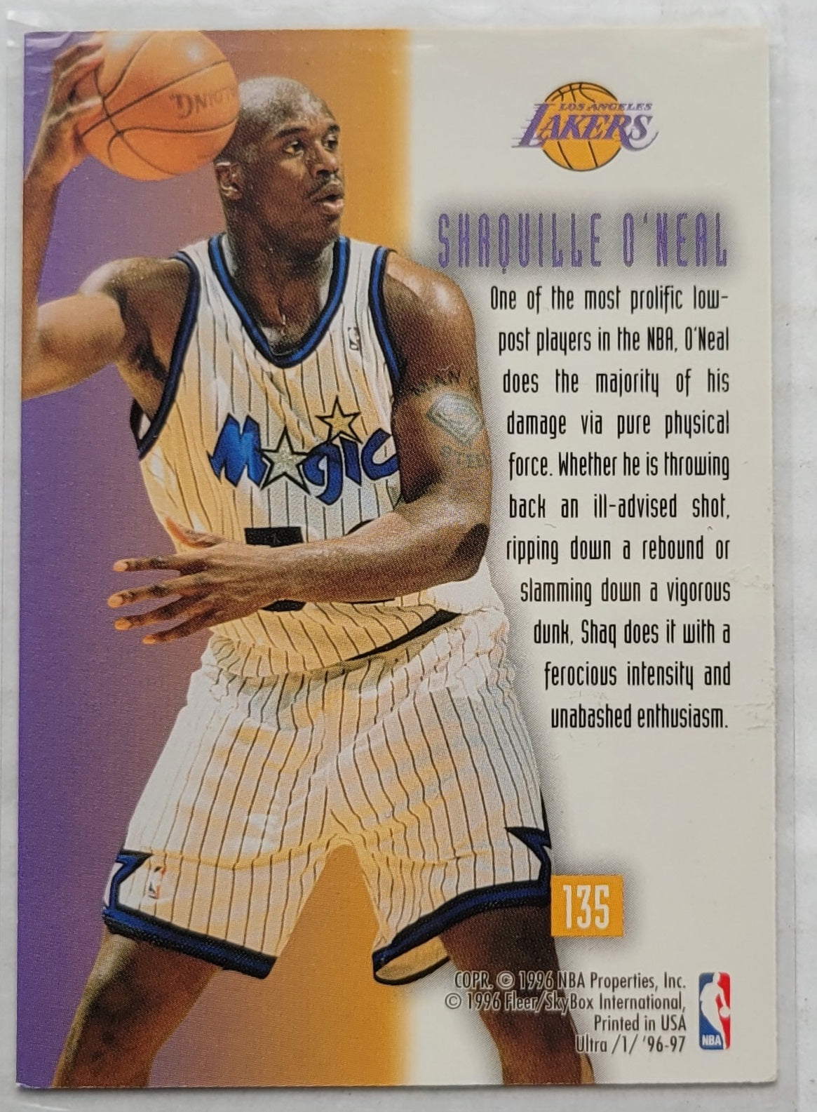 Shaquille O'Neal - 1996-97 Ultra #135 OTB