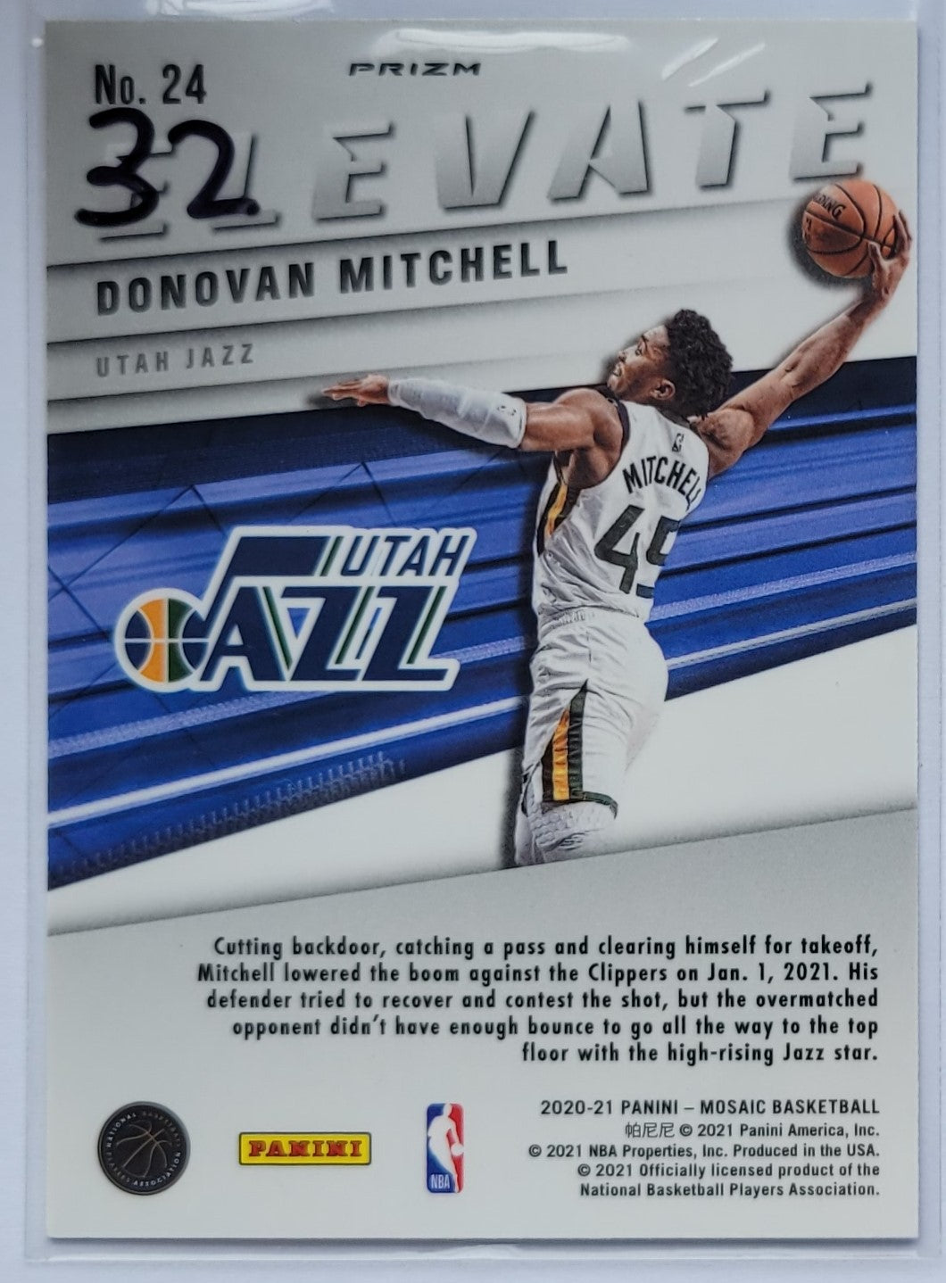 Donovan Mitchell - 2020-21 Panini Mosaic Elevate Mosaic Green #24