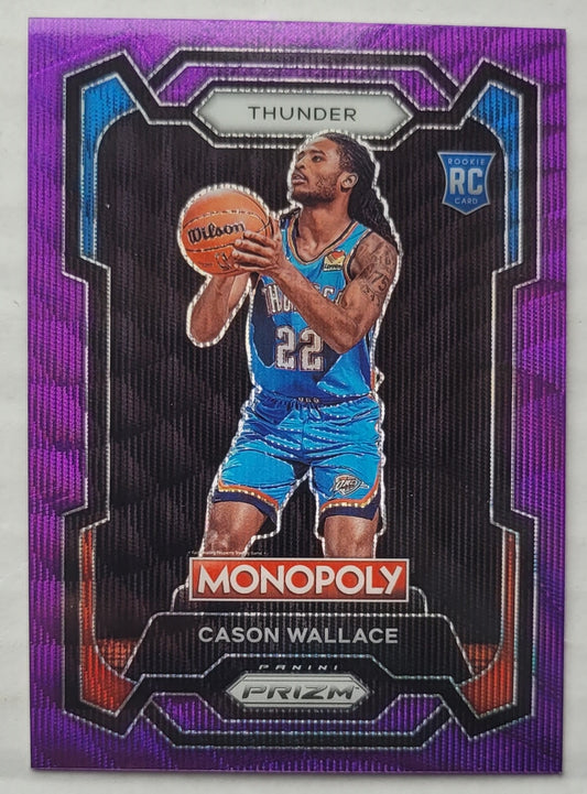 Cason Wallace - 2023-24 Panini Prizm Monopoly Purple #63 RC