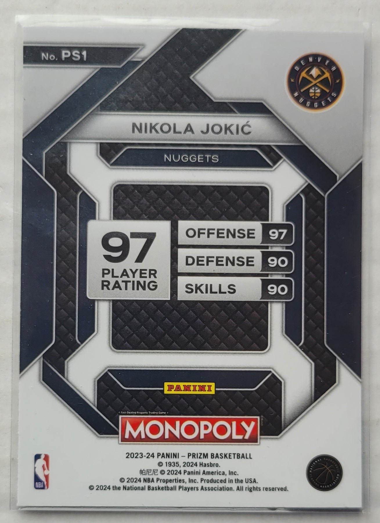 Nikola Jokic - 2023-24 Panini Prizm Monopoly All-Star #PS1