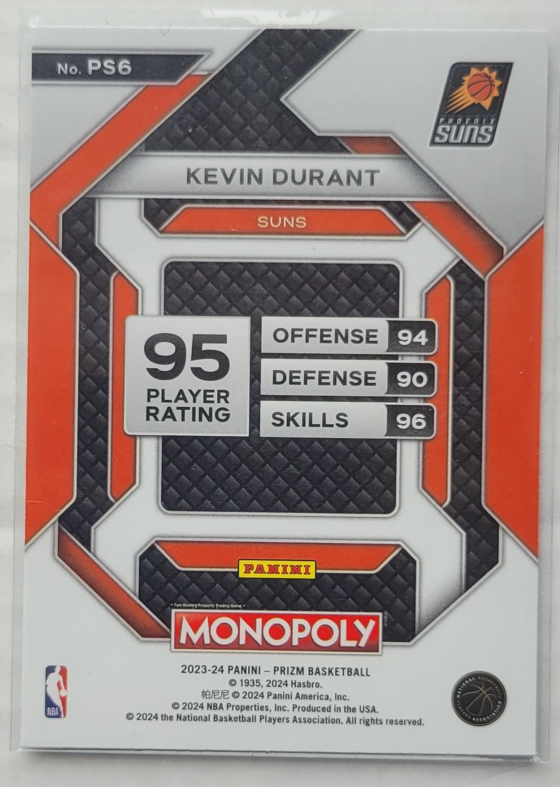 Kevin Durant - 2023-24 Panini Prizm Monopoly All-Star #PS6