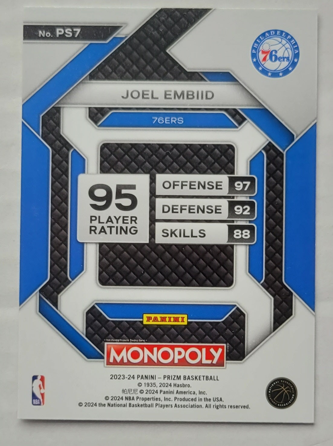 Joel Embiid - 2023-24 Panini Prizm Monopoly All-Star #PS7