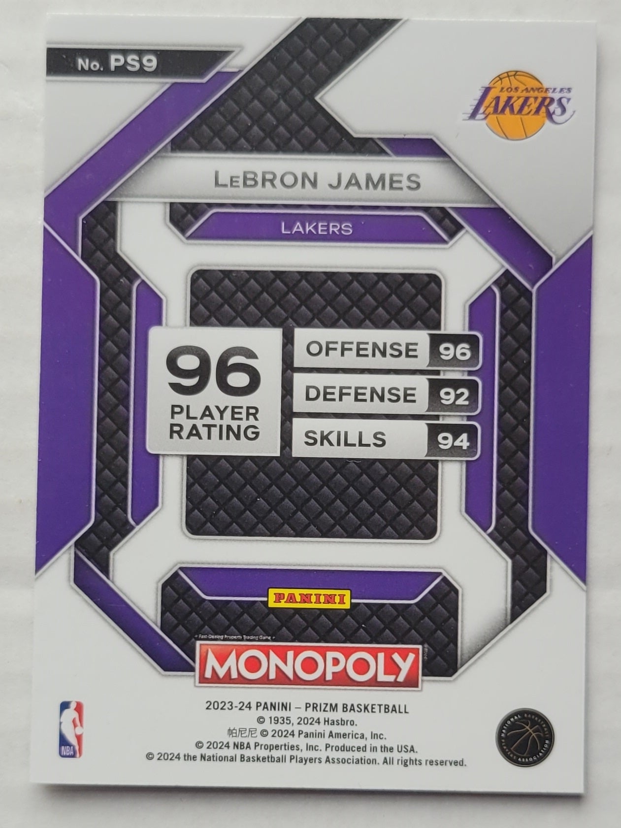 LeBron James - 2023-24 Panini Prizm Monopoly All-Star #PS9