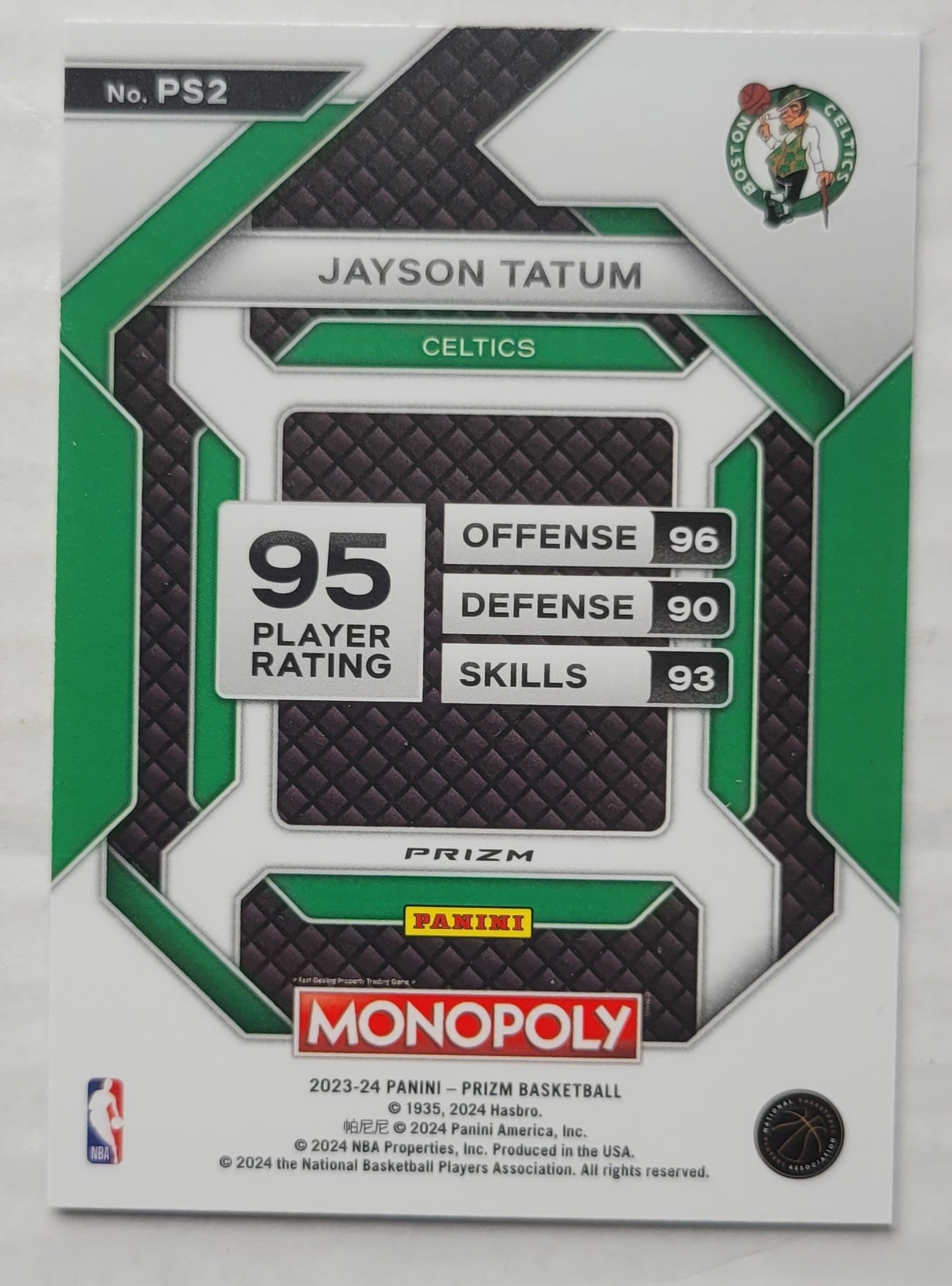 Jayson Tatum - 2023-24 Panini Prizm Monopoly All-Star Purple #PS2