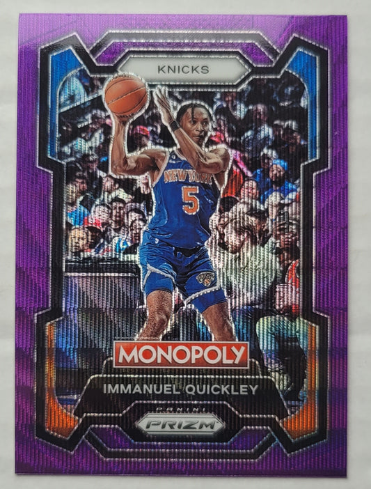 Immanuel Quickley - 2023-24 Panini Prizm Monopoly Purple #60