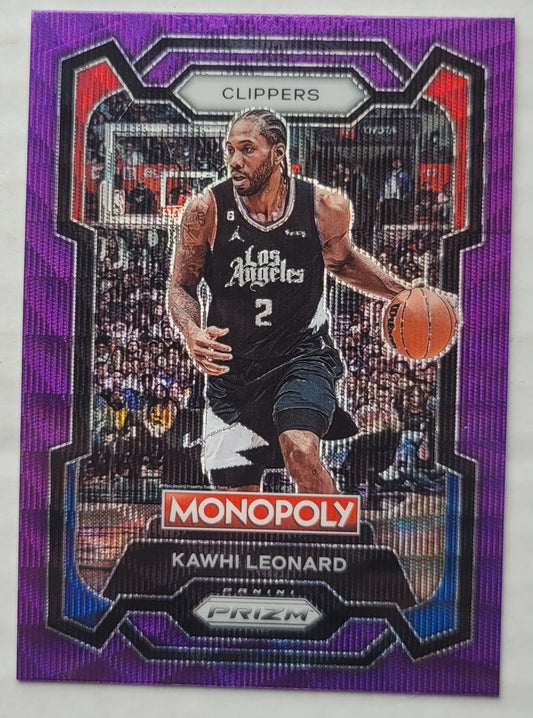 Kawhi Leonard - 2023-24 Panini Prizm Monopoly Purple #37