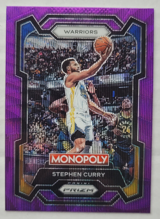 Stephen Curry - 2023-24 Panini Prizm Monopoly Purple #28