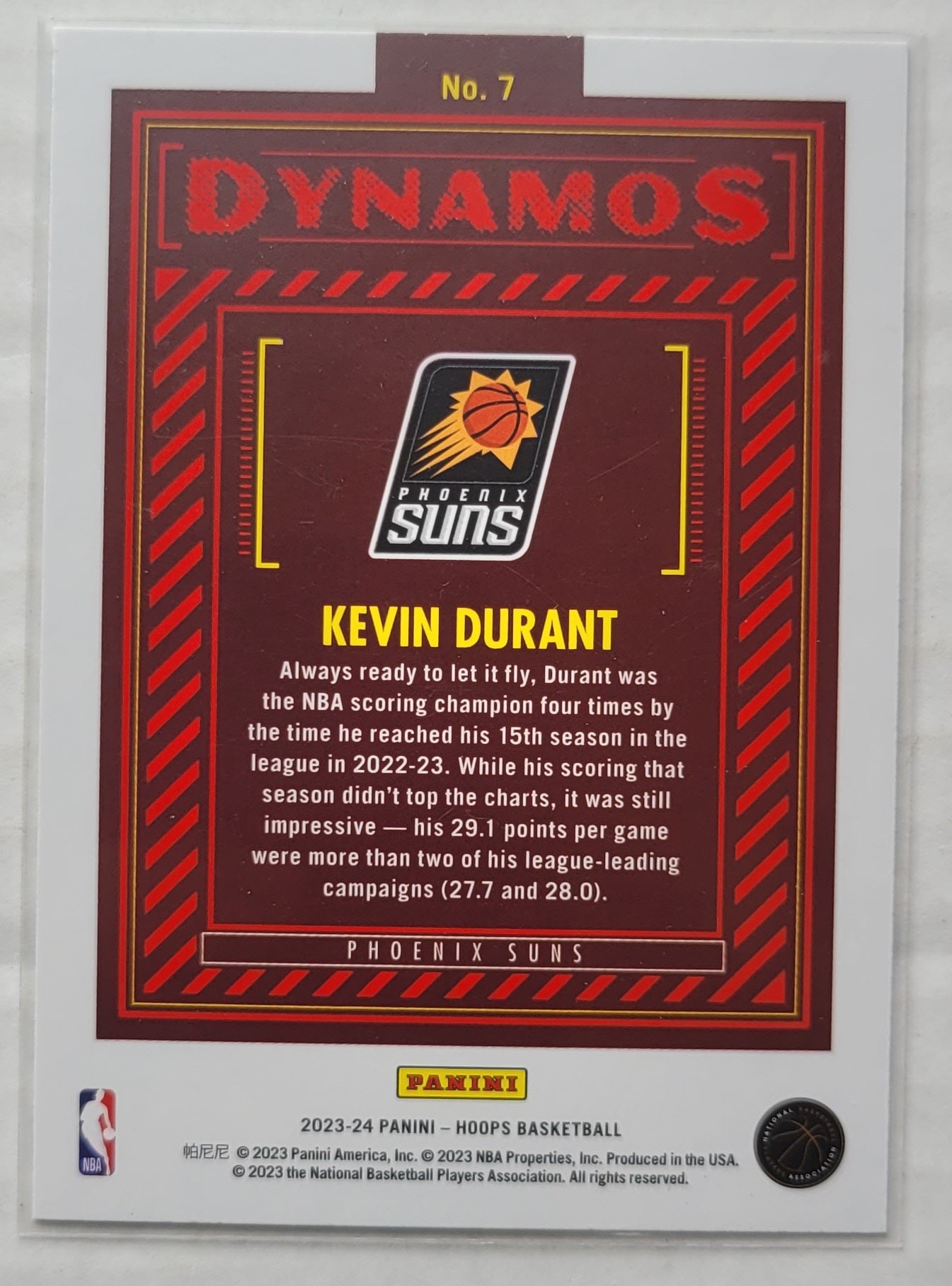 Kevin Durant - 2023-24 Hoops Dynamos #7