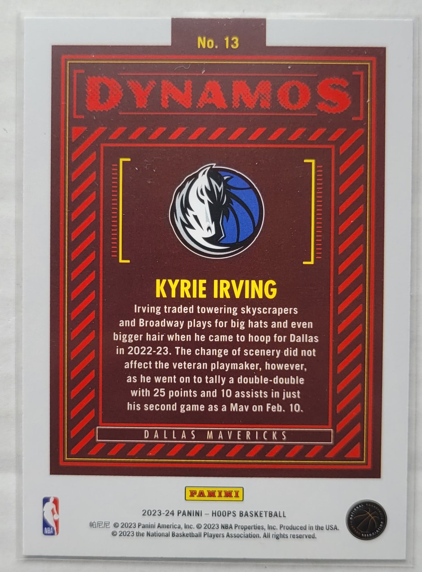 Kyrie Irving - 2023-24 Hoops Dynamos Winter #13