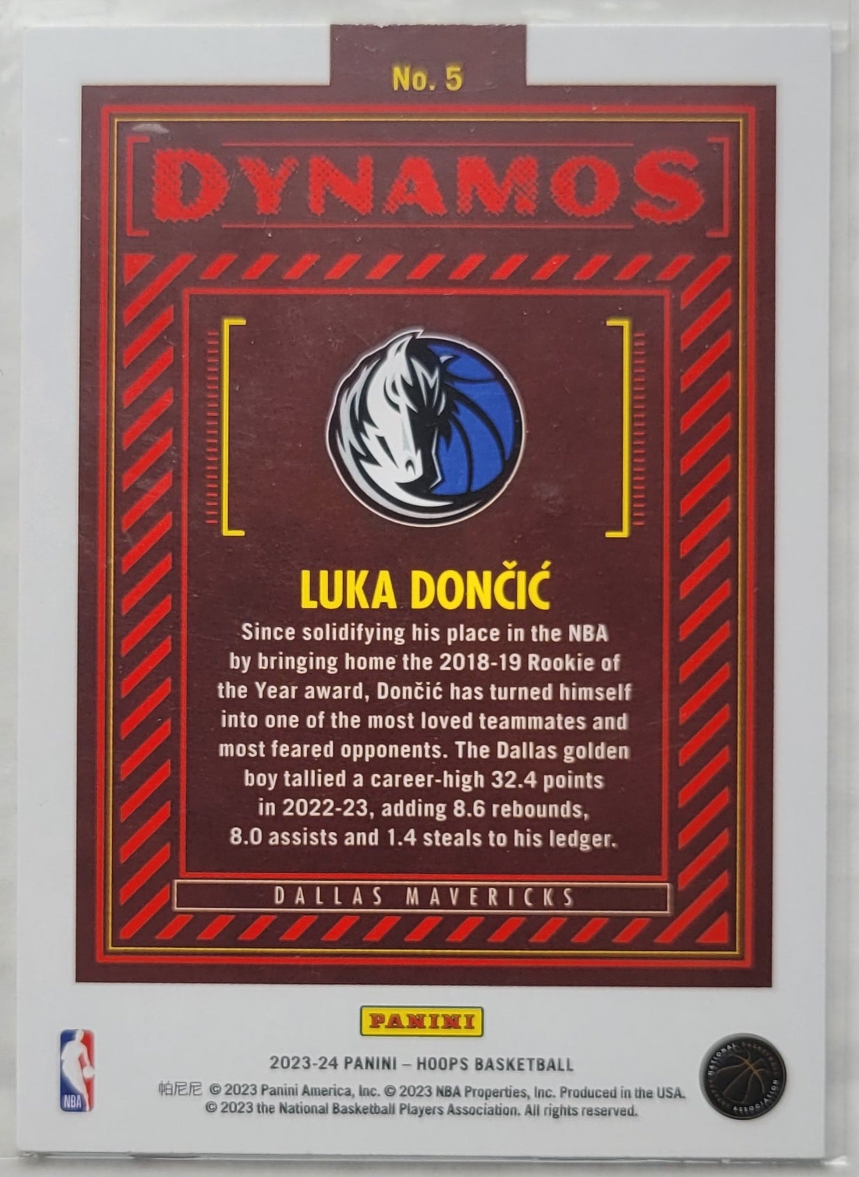 Luka Doncic - 2023-24 Hoops Dynamos Winter #5