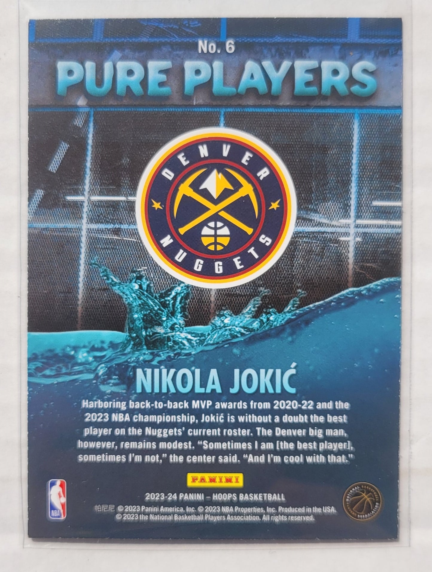 Nikola Jokic - 2023-24 Hoops Pure Players Holo #6