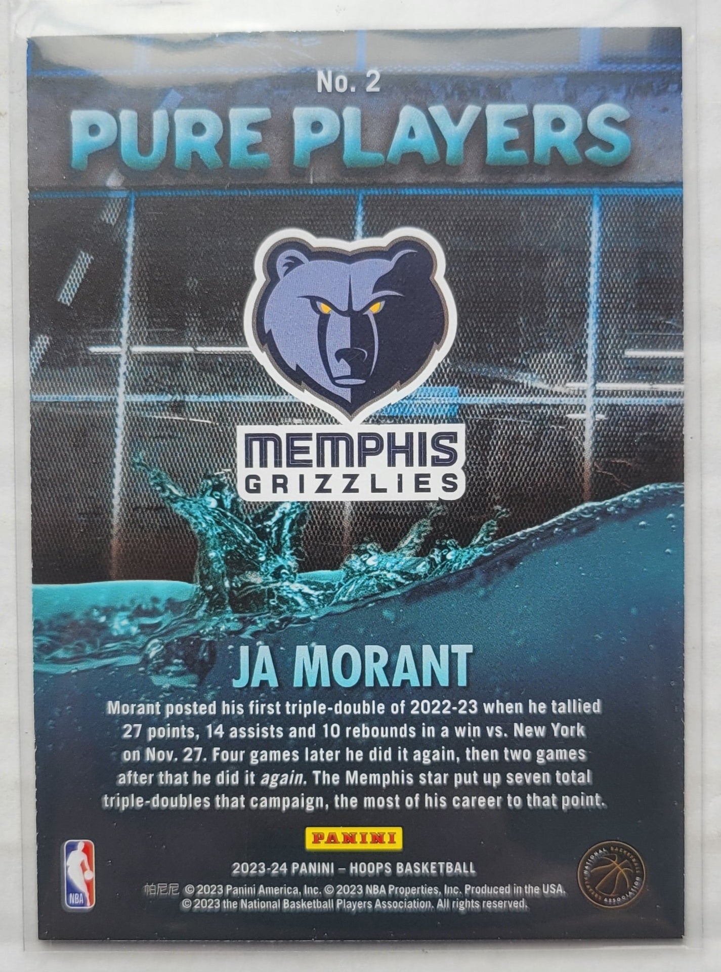 Ja Morant - 2023-24 Hoops Pure Players Winter Holo #2